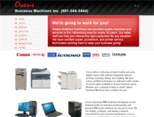 Tablet Screenshot of owensbusinessmachines.com
